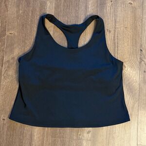 Old Navy Active Powersoft Tank Top Black Racerback Built-in‎ Bra Gym Workout XL